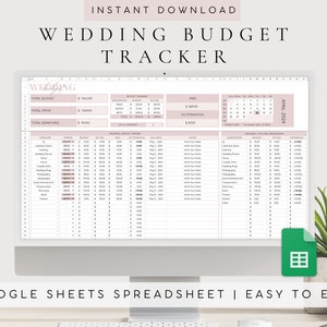 Wedding Budget Planner Google Sheets | Digital Wedding Expense Tracker | Budget Spreadsheet Template | Wedding Budget Planner Sheet