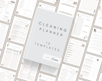 Cleaning Planner Template | Editable Cleaning Schedule | Cleaning Checklist | Weekly Cleaning Planner | Chore List | House Chores | Canva