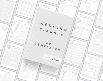 Wedding Planner Printable | Editable Wedding Planner Book Pdf | Canva Wedding Template | Digital Wedding Worksheet | Wedding Plan Journal A4