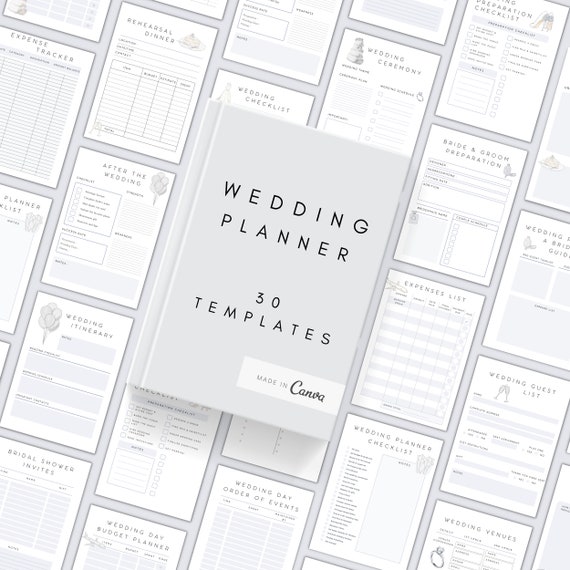 Wedding Planner Printable Editable Wedding Planner Book Pdf - Etsy