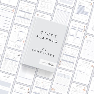 Student Planner Printable | Editable Canva Academic Planner Template | Student Exam Prep Kit| College Study Exam Journal| Study Organizer A4