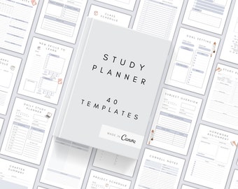 Student Planner Printable | Editable Canva Academic Planner Template | Student Exam Prep Kit| College Study Exam Journal| Study Organizer A4