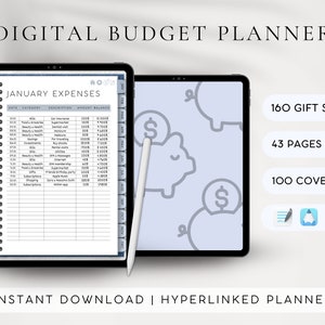 Digitaler Business Planer | Planer | iPad Undatiert Kalender | Personalausweis | GoodNotes Budget Vorlage | Portrait Business Planer