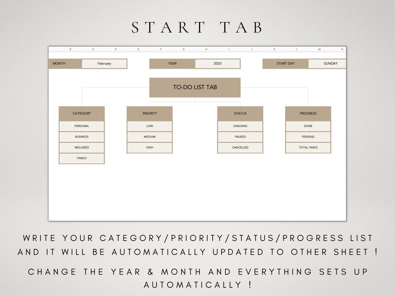 Task Tracking Spreadsheet Excel to Do List Spreadsheet Excel - Etsy
