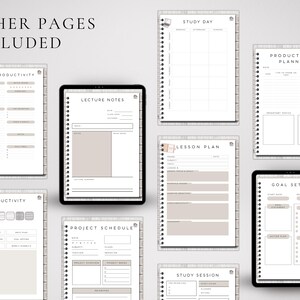 Digital Study Planner , GoodNotes, Notability School Schedule (Digital Download) image 6