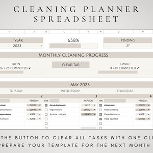 Cleaning Checklist Spreadsheet Template Google Sheets | Editable ...