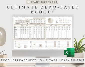 Ultimate Zero-Based Budget Template | Zero Based Budget Spreadsheet Excel | Bills | Savings | Debt Repayments | Income by Paycheck