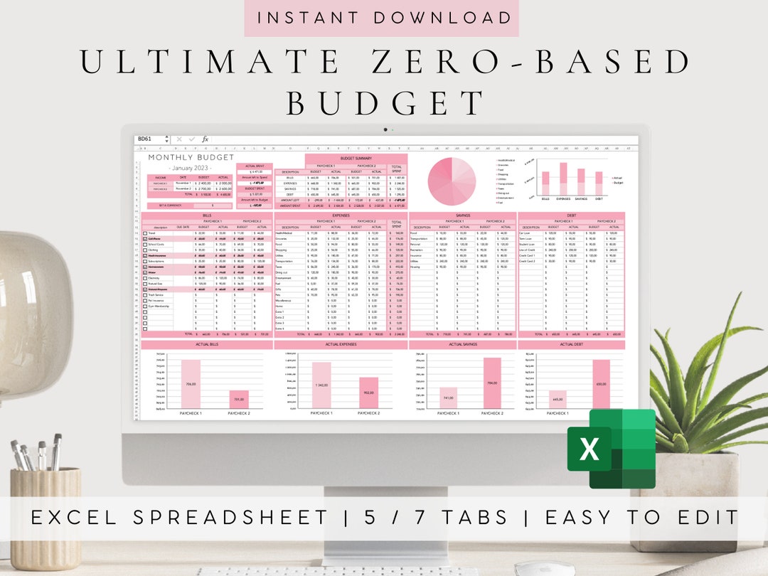 Ultimate Zerobased Budget Spreadsheet Zero Based Budget Template Excel