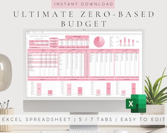 Ultimate Zero-Based Budget Spreadsheet | Zero Based Budget Template Excel | Finance Planner | Monthly Budget Planner | Personal Budget