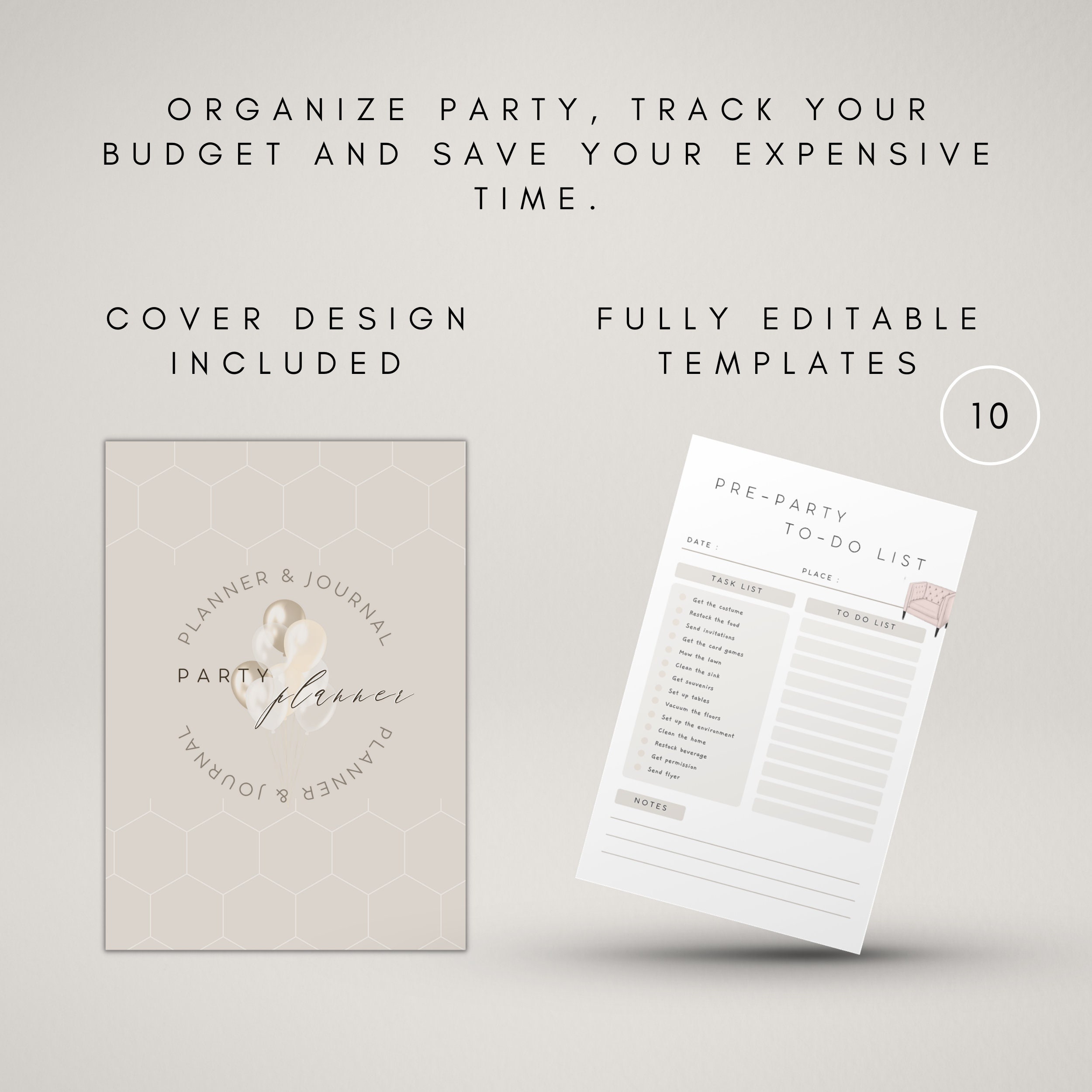 Party Planner Printable | Event Planning Checklist | Guest List PDF ...