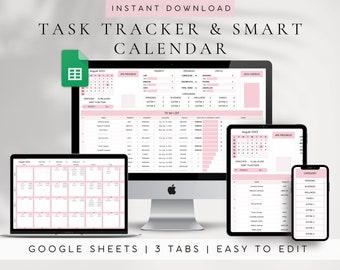 Digital Calendar Task Planner| Day Week Month Calendar| Daily Weekly Monthly Planner| Google Sheet Tracker Template| 2026 Year Planner