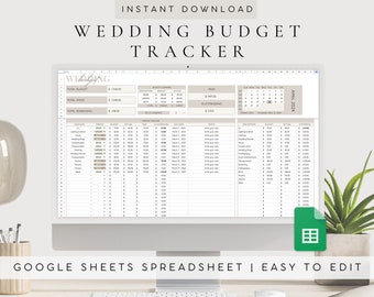 Wedding Budget Planner Spreadsheet Google Sheets | Wedding Budget Tracker| Wedding Spreadsheet| Budget Spreadsheet|Wedding Planning Template