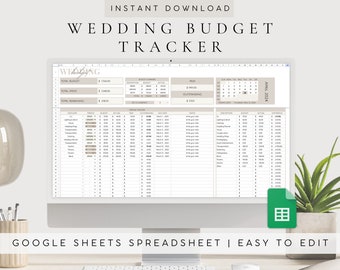 Hoja de cálculo para planificar el presupuesto de la boda en Google Sheets / Rastreador de presupuesto para bodas / Hoja de cálculo para bodas / Hoja de cálculo de presupuesto / Plantilla para planificar bodas