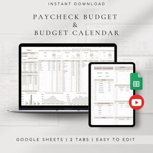 Budgetkalkylblad | Lönekalenderkalkylblad Google Sheets | Finansiell bokföring