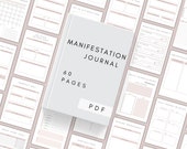 Manifestation Journal Digital | Law of Attraction | Printable Dream Manifestation Planner | Meditation Journal| Vision Board PDF| 369 Method