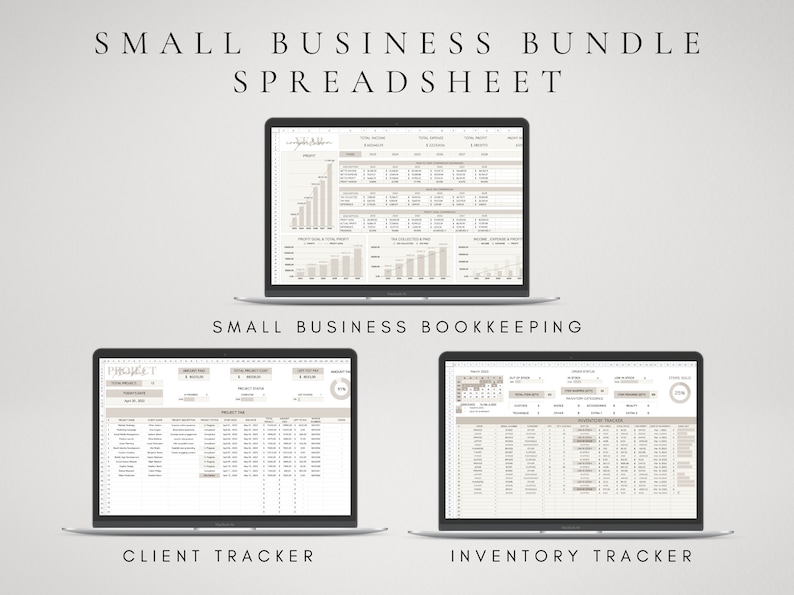 Small Business Spreadsheet Template for Google Client - Etsy