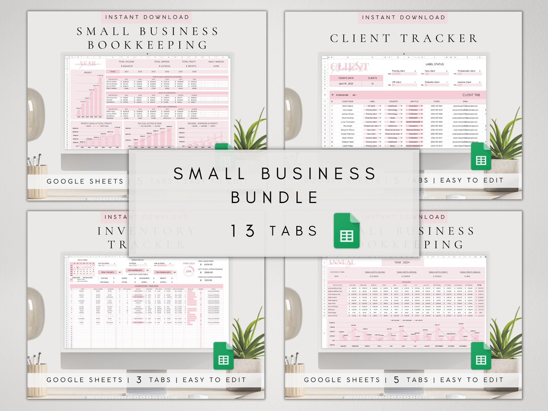 Small Business Spreadsheet Template for Google Sheets Small - Etsy