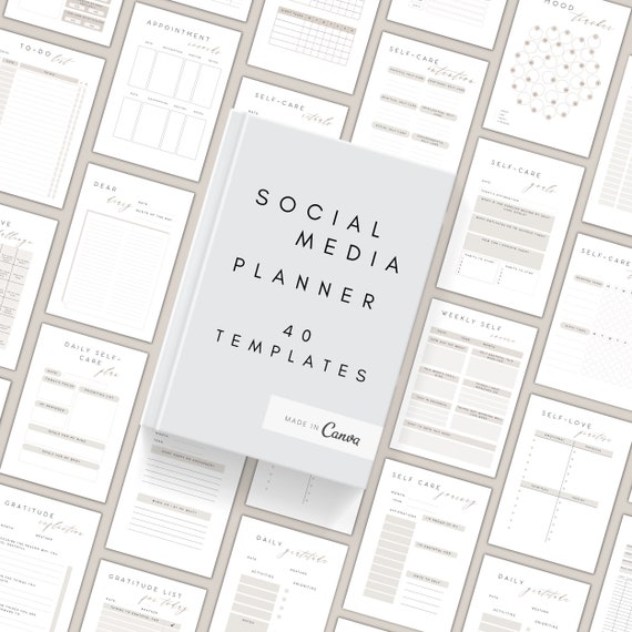 Social Media Planner | Content Planner | Business Planner | Social Media Plan | Follower Tracker | Social Media Audit | Printable Planner