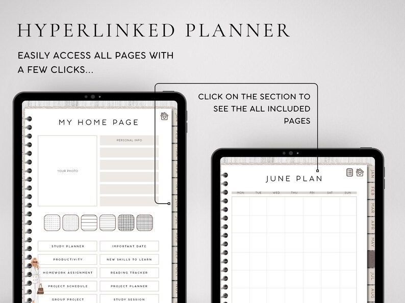 Digital Study Planner , GoodNotes, Notability School Schedule (Digital Download) image 4