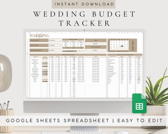 Wedding Budget Spreadsheet Template Google Sheets | Wedding Finance Planner| Wedding Budget Binder| Budget Template| Digital Wedding Planner