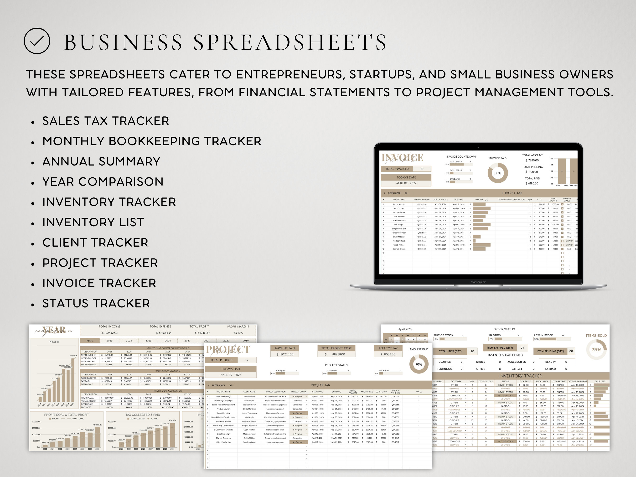 Mega Spreadsheet Template Bundle Google Sheets | All-in-one Digital ...