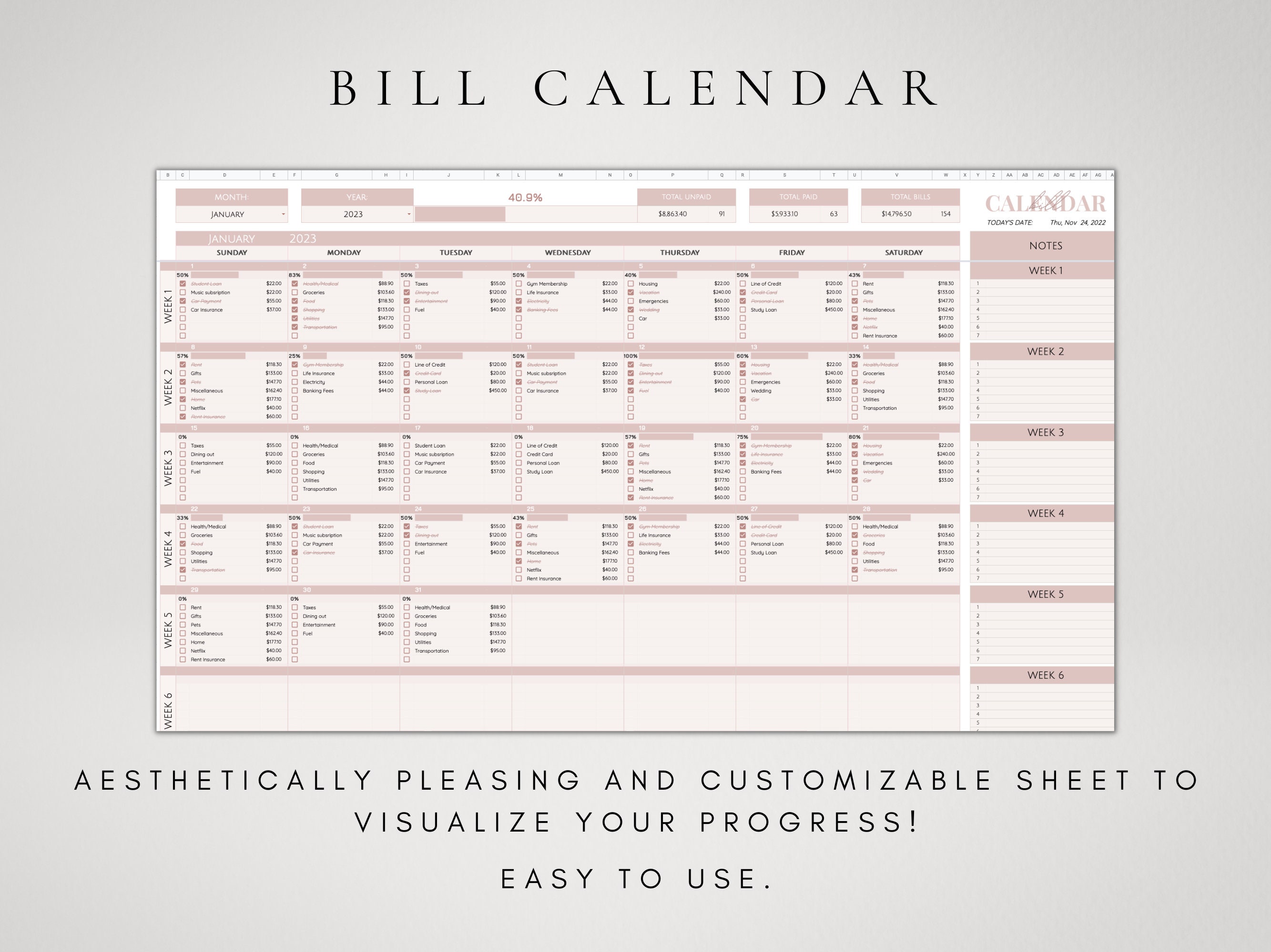 Bill Tracker Google Sheets Bills Calendar Planner Monthly Etsy Bill Tracker Google Sheets Bills Calendar Planner Monthly Etsy