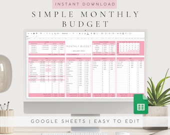 Budget Spreadsheet Template 2026 | Monthly Budget Google Sheets | Expense Tracker | Digital Financial Planner | Personal Finance Budget