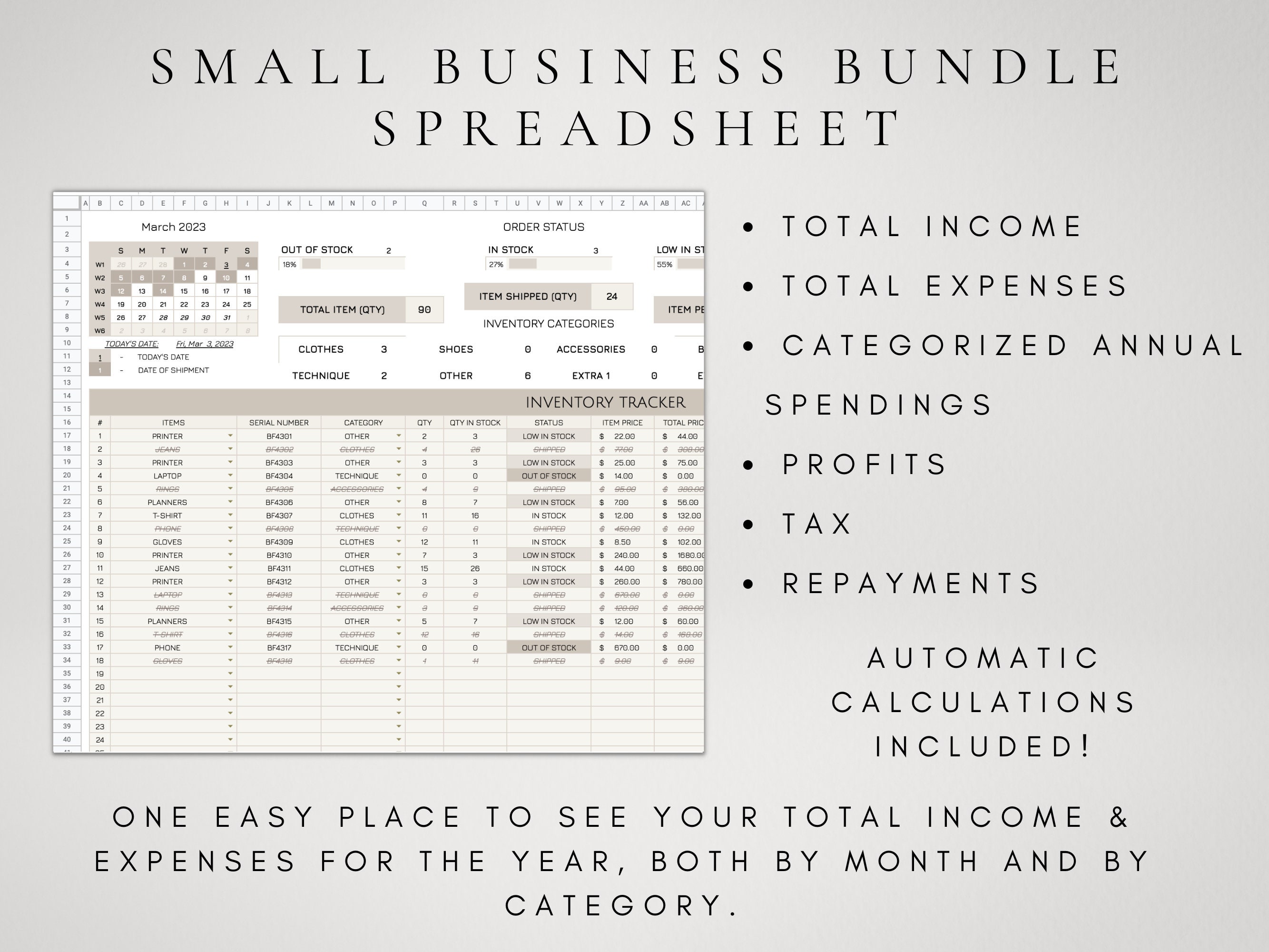 Small Business Spreadsheet Template for Google Client - Etsy UK