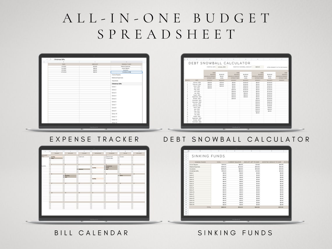 Budget Spreadsheet Google Sheets Digital Budget Dashboard - Etsy