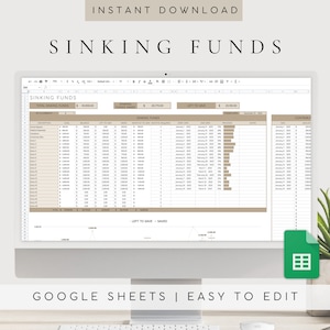 Sinking Funds Tracker Spreadsheet Google Sheets | Savings Tracker Binder Google Sheets | Debt Payoff Tracker Color| Financial Planner |Money