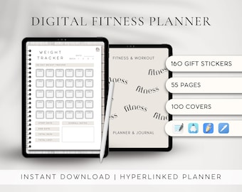 GoodNotes Fitness Planner | Workout Tracker | Meal Planner | Progress Journal | Habit Tracker | Exercise Log | Health & Wellness Organizer