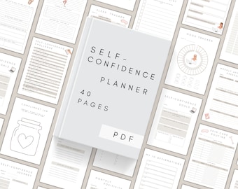 Printable Self-Confidence Worksheet | Digital Self-Esteem Journal | Self Love Challenge | Mental Health Planner Pages | Mindfulness Tracker