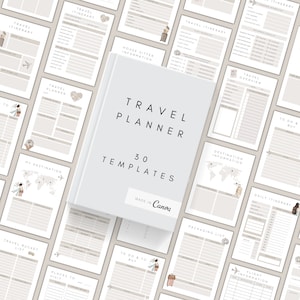 Editable Travel Planner Template | Trip Itinerary Planner | Canva Vacation Planner | Holiday Planner Insert | Digital Travel Planner Bundle