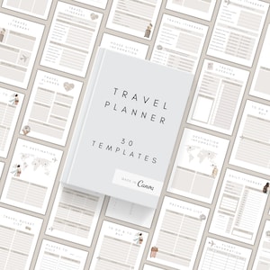 Editable Travel Planner Template | Trip Itinerary Planner | Canva Vacation Planner | Holiday Planner Insert | Digital Travel Planner Bundle