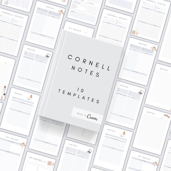 Digital Cornell Notes Templates for iPad and Tablet Note Taking ...