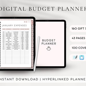Digital Budget Planner GoodNotes Template | iPad Expense/Income Tracker | Bill Planner | Subscription Tracker | Notability Financial Planner