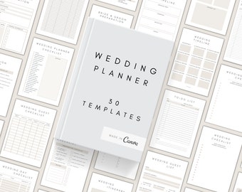 Wedding Planner Template | Wedding Planner Kit | Wedding Planner Printable Pages | Wedding Planning Book | Digital Wedding Canva Template A4