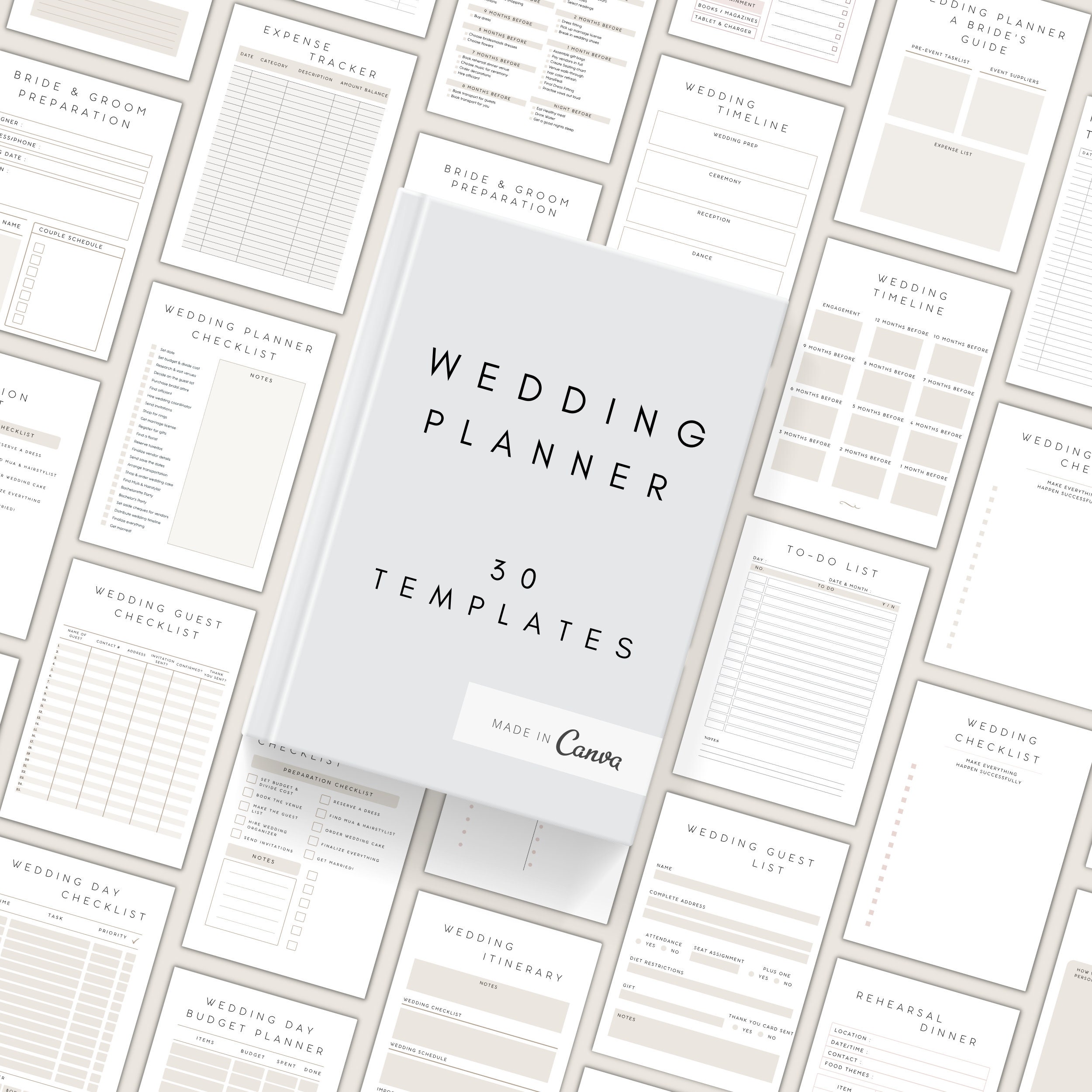200 Page Wedding Planner Printable, Printable Wedding Planner Pages,  Wedding Plan Bundle, Wedding Planning Book, Wedding Planner, Printable 