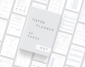 Printable TikTok Planner | Digital Marketing Planner | TikTok Strategy Plan | Content Planner PDF | Social Media Planner | TikTok Guide A4