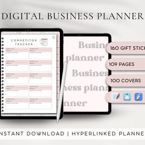 Small Business Tracker for GoodNotes | Profit Tracker | Meeting Journal | Project Planner | Expense Log | Sell on Etsy| Social Media Tracker