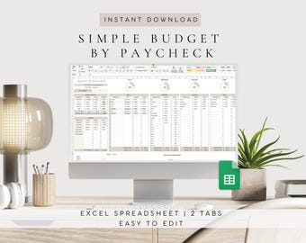 Budget by Paycheck Spreadsheet | Digital Financial Planner | Business Bookkeeping | Google Sheets Budgeting Template| Monthly Budget Planner