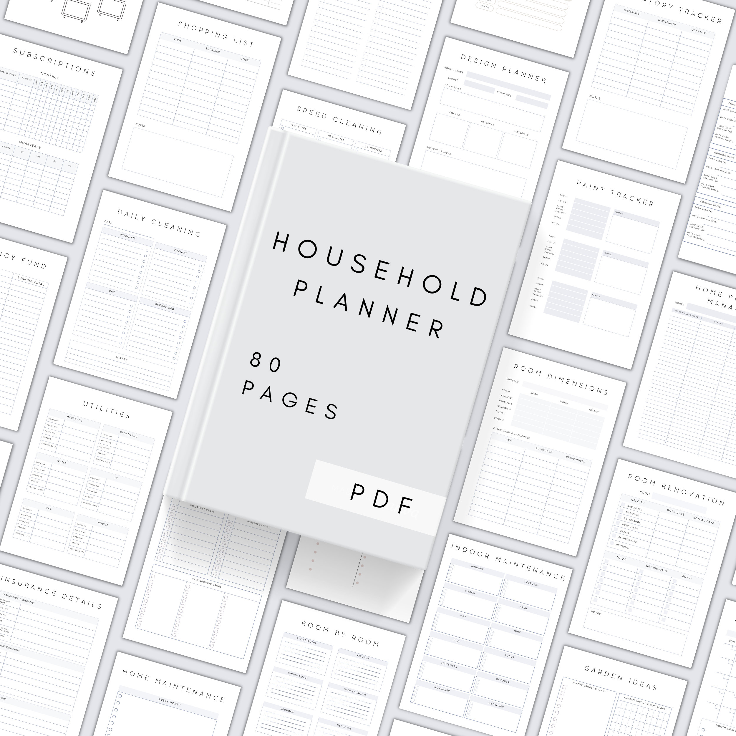 Printable House Management Binder | Digital Household Planner | Life ...