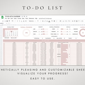 2026 to Do List Template Google Sheets | Task Tracker Spreadsheet ...