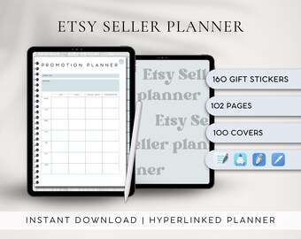 Etsy Seller Planner GoodNotes | Business Organizer Expense Profit Order Tracker | Inventory Log