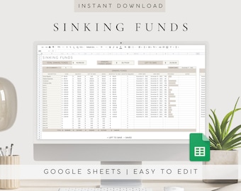 Sinking Funds Google Sheet Spreadsheet | Sinking Funds Tracker Template | Digital Saving Tracker | Budget Planner Binder | Saving Challenge