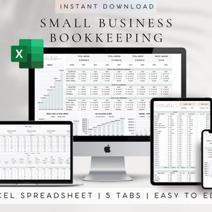 Excel Bookkeeping Spreadsheet Template | Small Business Budget Tracker | Tax Tracker Sheet | Sales Tracker Excel | Budget Spreadsheet Excel