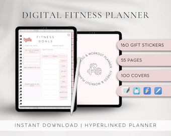 Fitnessplaner GoodNotes 2027, Trainings-Tracker, Ernährungstagebuch, Gewohnheitsaufbau, Sport- und Gesundheitstagebuch