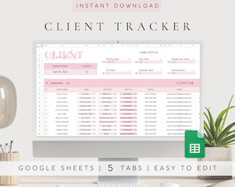 Plantilla para pequeñas empresas/Seguimiento de clientes digitales/Hojas de cálculo de Google para empresas/Seguimiento de empresas/Planificador de empresas/Plantilla de hoja de cálculo/Rosa