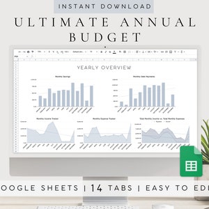Personal Finance Planner | Digital Budget Spreadsheet Template | Financial Planner | Monthly Budget Google Sheets | Annual Budget Template