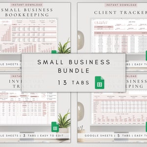 Small Business Tracker Spreadsheet | Bookkeeping Planner Template Google Sheets | Planner for Business | Business Planner Bundle 2025